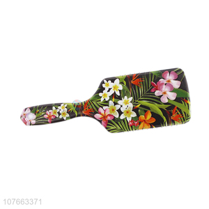 Custom Flower Pattern Soft Scalp Massage Hair Brush Detangling Comb