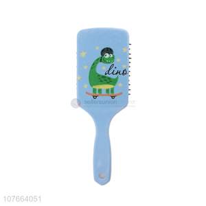 Cute Dinosaur Pattern Plastic Paddle Hair Brush Fashion Curly Hair Brush