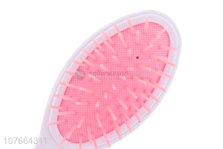 Fashion Design Plastic Detangling Comb Oval Paddle Hair Brush