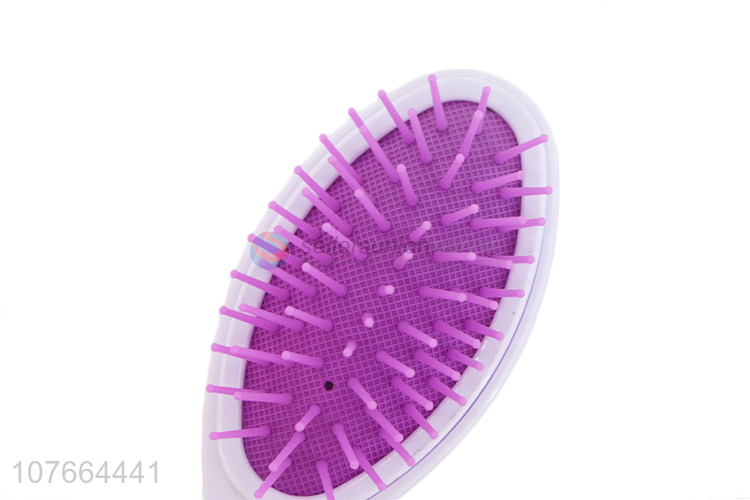 Wholesale Colorful Plastic Massage Paddle Hair Brush Detangling Comb