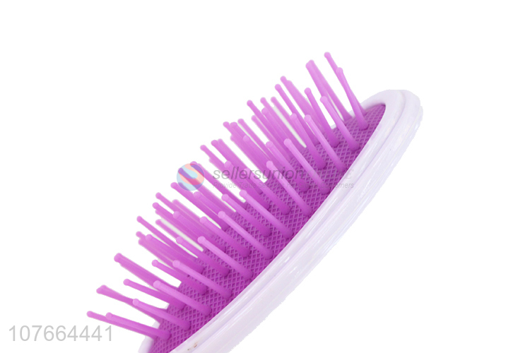 Wholesale Colorful Plastic Massage Paddle Hair Brush Detangling Comb