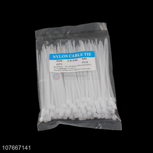 High quality convenient white reusable nylon cable ties