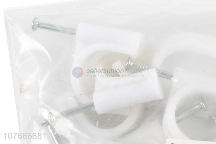 Wholesale most popular flat plastic circle nail cable clips