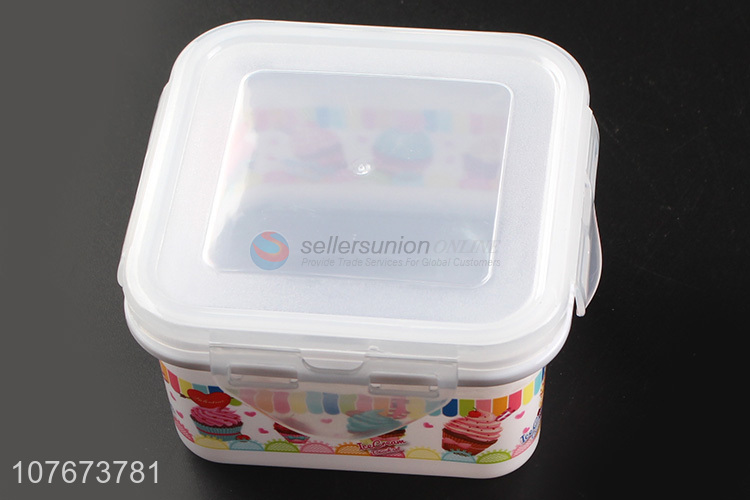 Good Sale 5 Pieces Square Plastic Food Storage Container Preservation Box Set