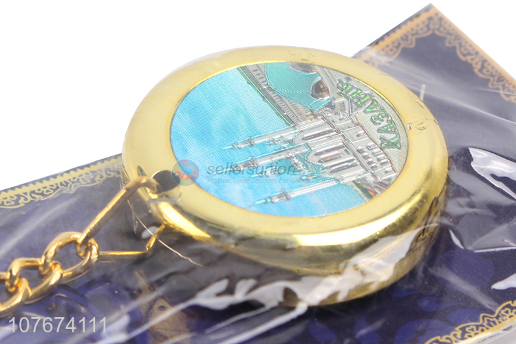 Popular product round metal key chain for tourist gifts