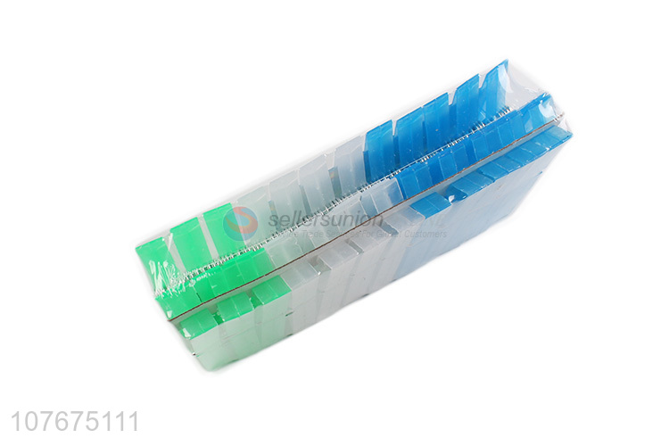 Factory direct sale square 9.5 cm flat head plastic clip for drying clothes transparent clip