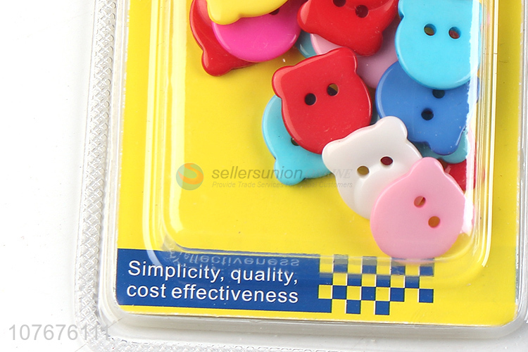 New products colorful cartoon bear shape plastic buttons