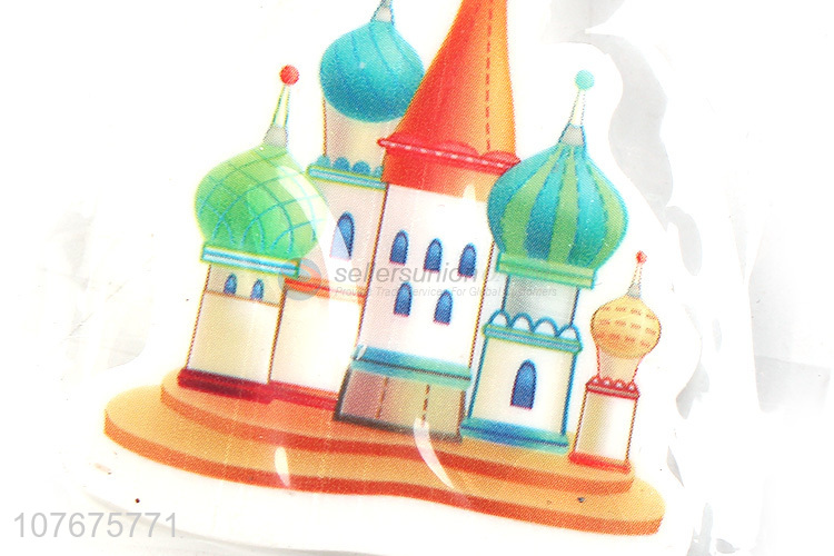 New products kids stationery cartoon castle shape eraser