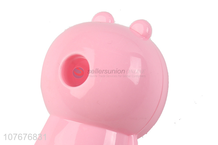 Premium quality kids stationery cartoon shape plastic pencil sharpener