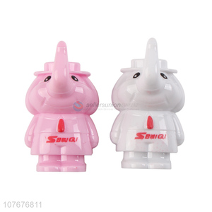 Most popular student stationery elephant shape plastic pencil sharpener