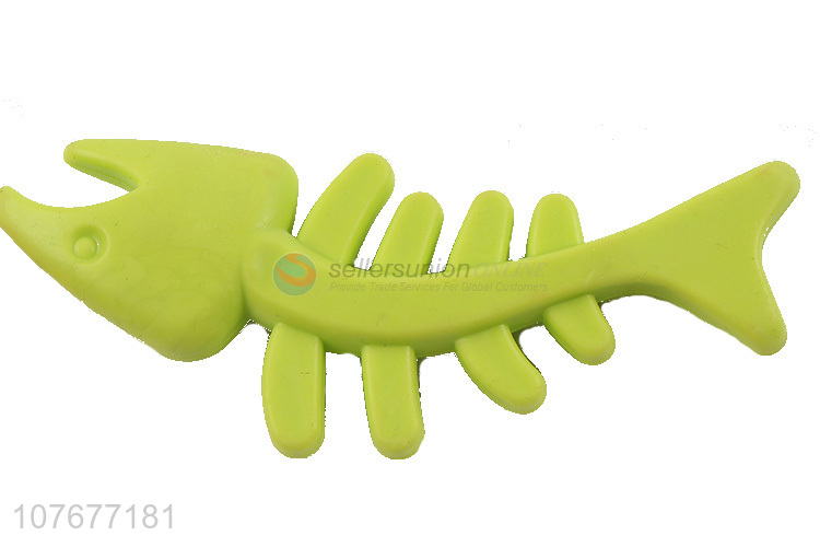 Custom Fishbone Shape Pet Chew Toy Grinding Teeth Toy