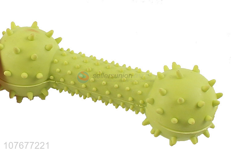 Hot Selling Colorful Thorn Barbell Chew Toy For Pet Dog