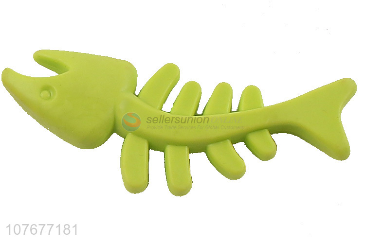 Custom Fishbone Shape Pet Chew Toy Grinding Teeth Toy