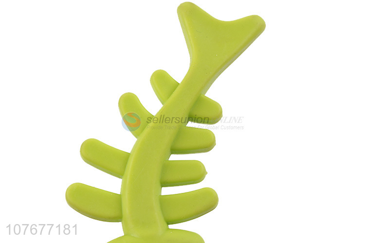 Custom Fishbone Shape Pet Chew Toy Grinding Teeth Toy