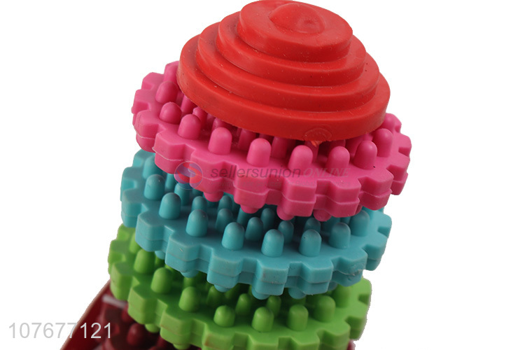 Creative Design Four Color Swivel Barbell Pet Toy Chew Toy