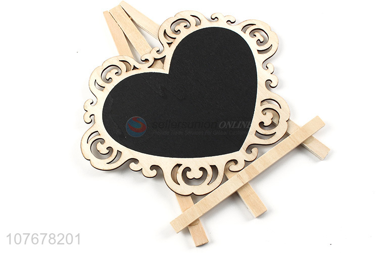 Retro heart-shaped mini blackboard price home decoration wooden small blackboard