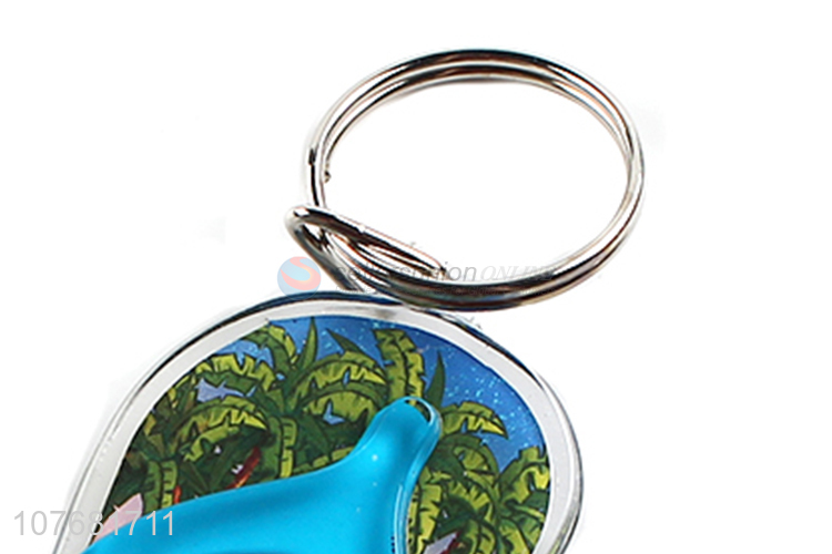 High quality beach slipper key chain plastic keychain key ring