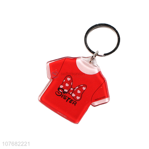 Hot products shirt key chain acrylic keyring for souvenir