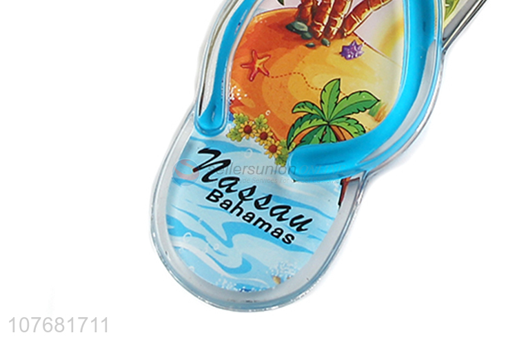 High quality beach slipper key chain plastic keychain key ring