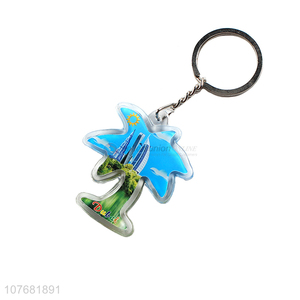 Recent products coconut palm key chain acrylic keychain for souvenir