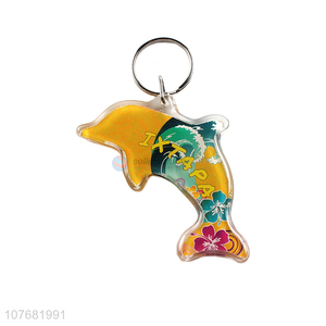 Hot products dolphin key chain acrylic keychain key ring