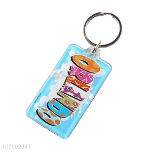 Competitive price Orlando souvenir key chain acrylic keyring