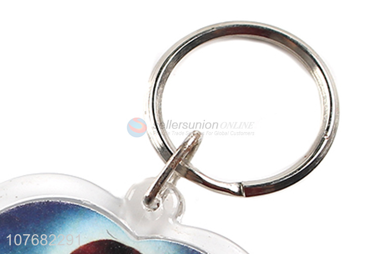 Latest design heart key chain acrylic keychain key ring