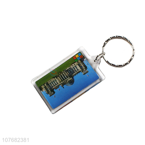 Hot sale Berlin souvenir key chain acrylic keyring