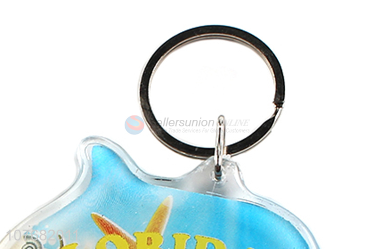 Hot selling dolphin key chain acrylic keychain key ring