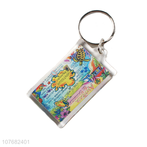 High quality Antigua souvenir key chain acrylic keyring