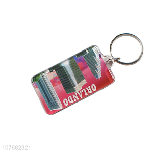 New arrival Orlando souvenir key chain acrylic keyring