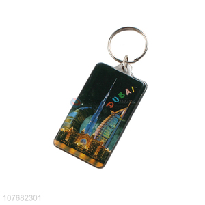 Most popular Dubai souvenir key chain acrylic keyring