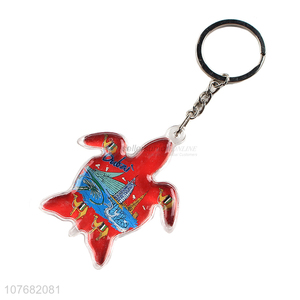 Low price tortoise key chain acrylic keyring for souvenir