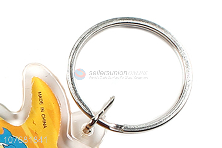 Most popular coconut tree key chain acrylic keyring key ring