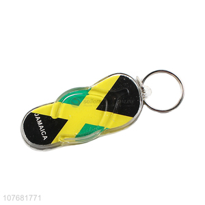 Factory price beach slipper key chain acrylic keychain key ring