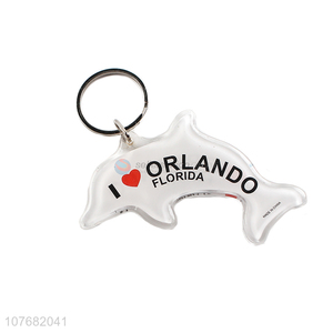 Good price dolphin key chain acrylic keyring for souvenir