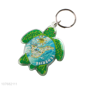 Competitive price turtle key chain acrylic keychain key ring