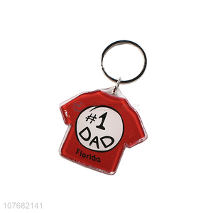 Good quality shirt shape key chain acrylic keyring for souvenir