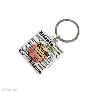 Wholesale newest Atlanta souvenir key chain acrylic keyring