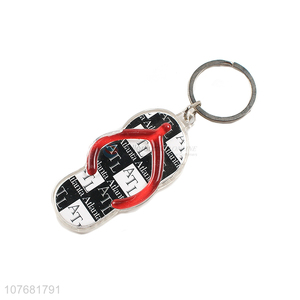 Good sale beach slipper key chain acrylic keychain key ring