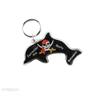 Promotional dolphin key chain acrylic keychain key ring