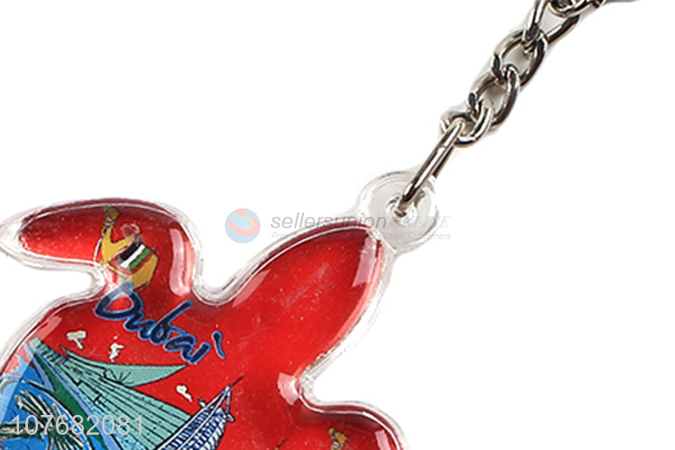 Low price tortoise key chain acrylic keyring for souvenir