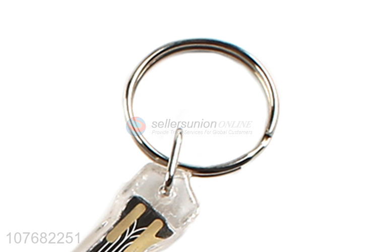 Good sale guitar key chain plastic keychain key ring