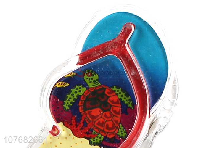 Hot selling 2 in 1 slipper shape acrylic fridge magnet clip