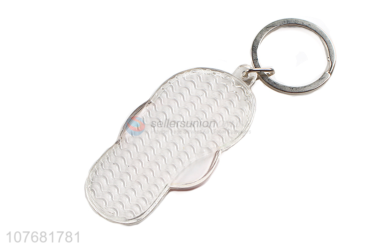 Hot selling flip flops key chain acrylic keyring for souvenir