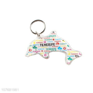 Top seller dolphin key chain acrylic keyring for souvenir