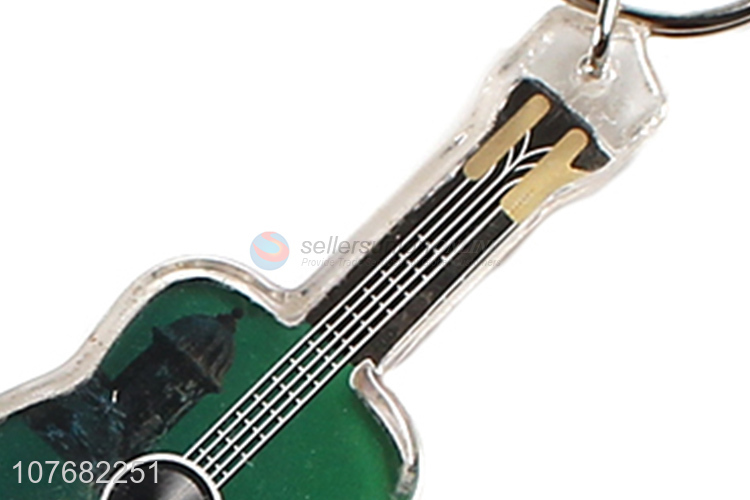 Good sale guitar key chain plastic keychain key ring