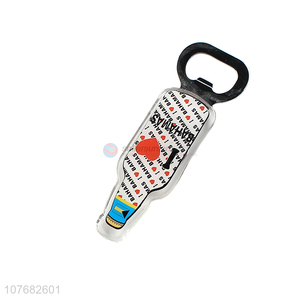 Best selling acrylic beer bottle shape fridge magnet with opener