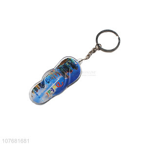 Good quality flip flops key chain acrylic keyring for souvenir