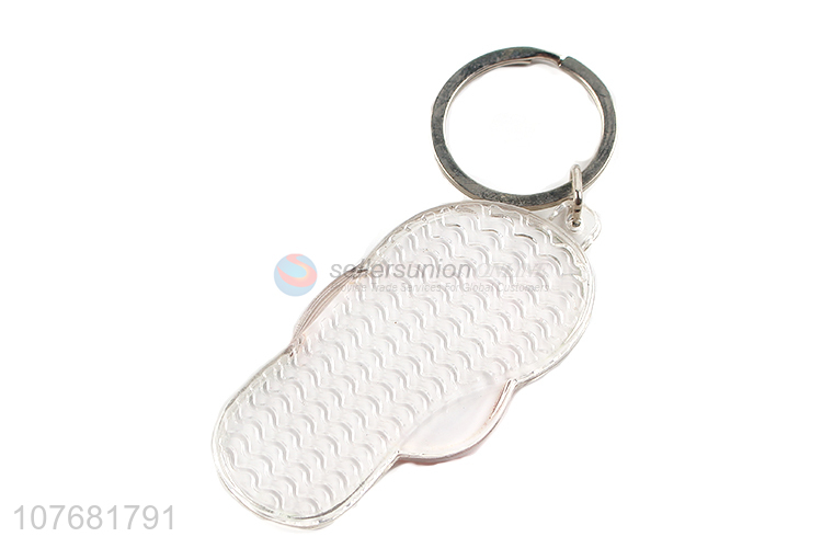 Good sale beach slipper key chain acrylic keychain key ring